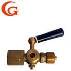 Válvulas de cobre amarillo masculinas de la llave de paso de la pulgada del ANSI el 1/2 para el tubo de aire